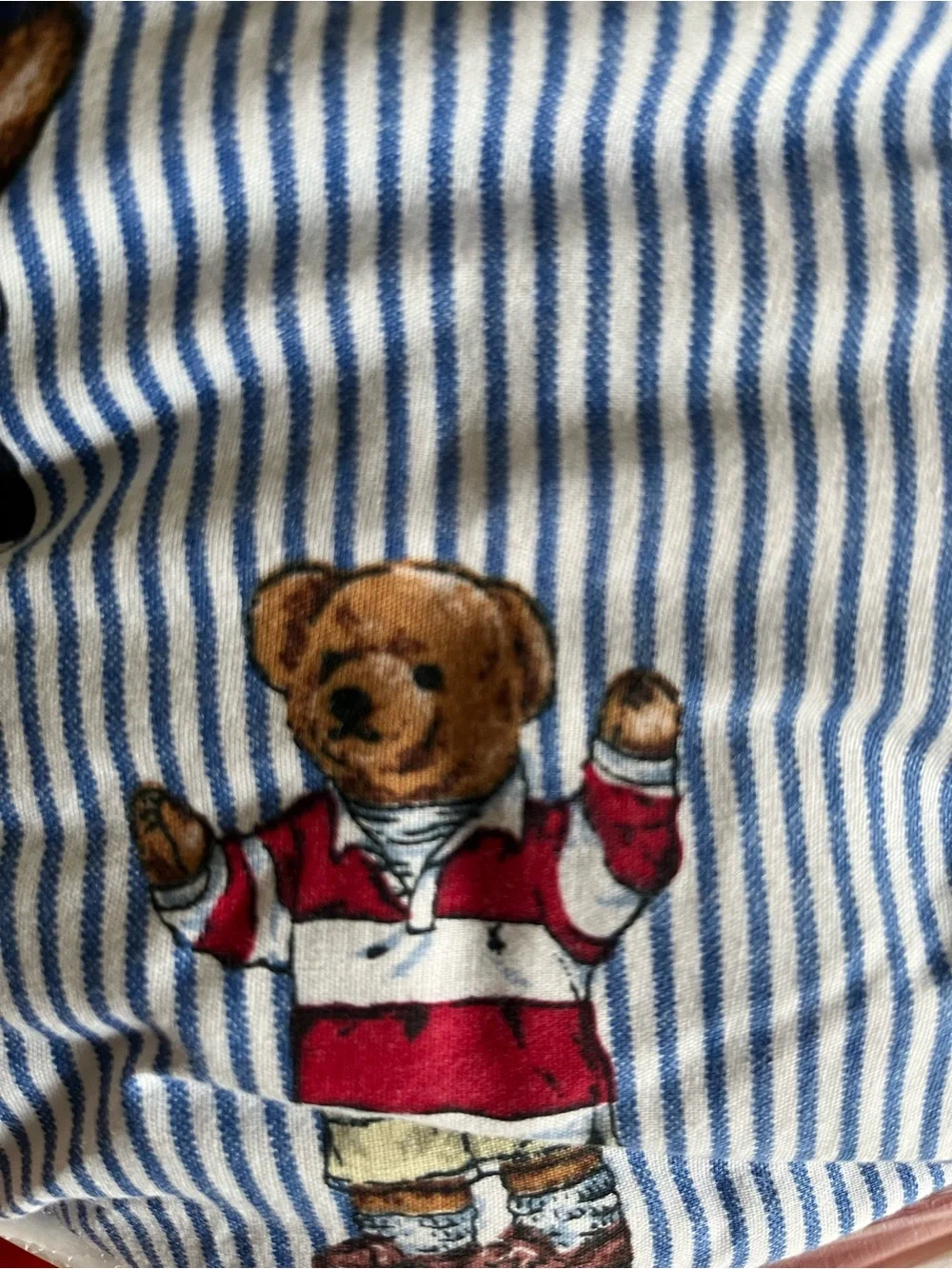 Blue Polo Ralph Lauren Bear Pattern Comforter - Classic Navy Design